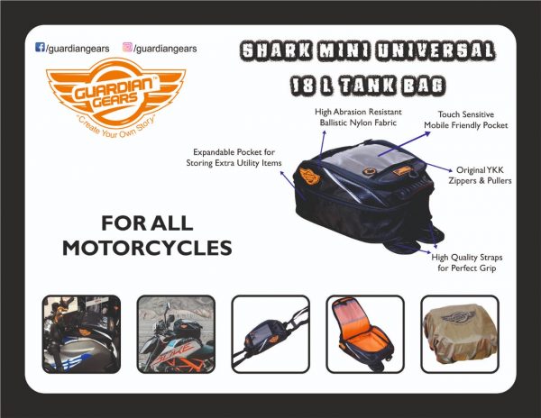 Shark Mini Universal 18L Tank Bag with Rain Cover - Image 8