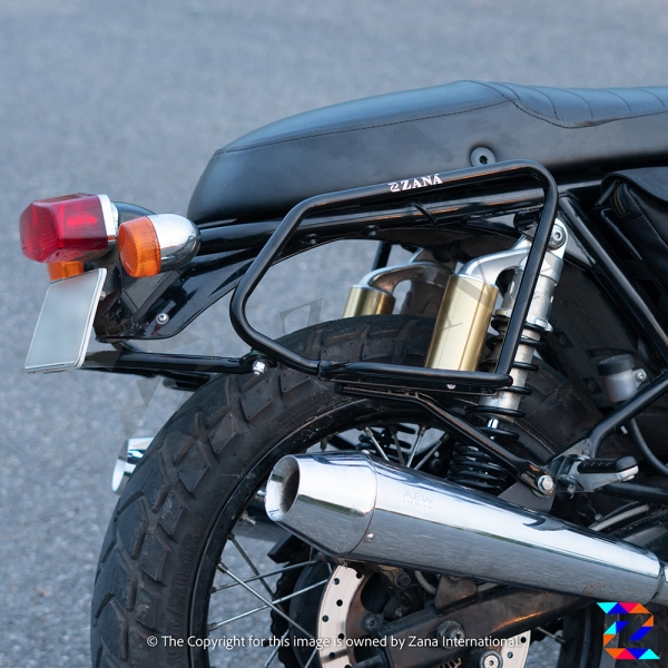 ZANA SADDLE STAYS WITH EXHAUST SHEILD TEXTURE MATT BLACK FOR GT/INTERCEPTOR650