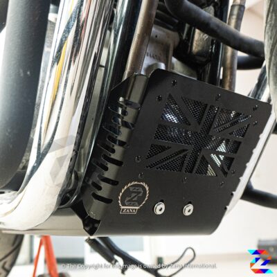 ZANA UK FLAG SS BASH PLATE ALL BLACK GT/INTERCEPTOR 650