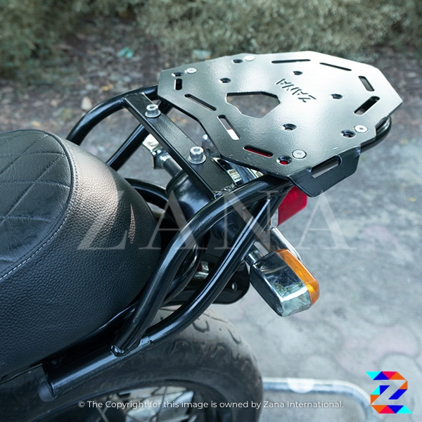 ZANA TOP RACK (T-2) WITH ALUMINIUM PLATE COMPATIBLE WITH PILLION BACKREST FOR GT& INTERCEPTOR 650 - Image 2