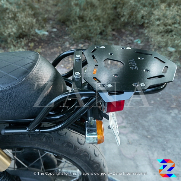 ZANA TOP RACK (T-2) WITH ALUMINIUM PLATE COMPATIBLE WITH PILLION BACKREST FOR GT& INTERCEPTOR 650 - Image 3