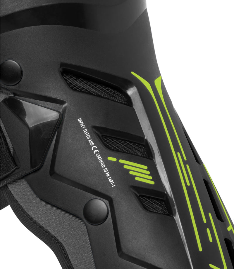 Rynox Bastion Bionic Knee Guards -Black HI-VIZ GREEN - Image 3
