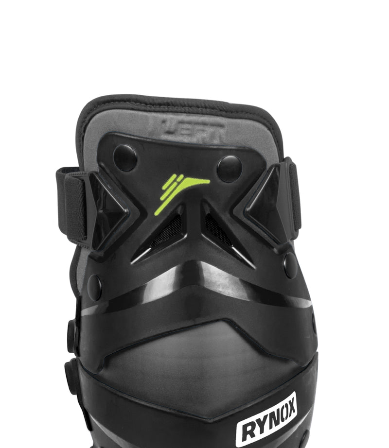 Rynox Bastion Bionic Knee Guards -Black HI-VIZ GREEN - Image 4