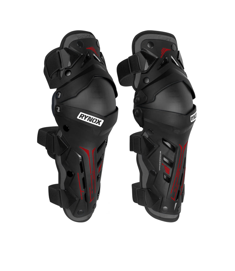 Rynox Bastion Bionic Knee Guards- BlackRed