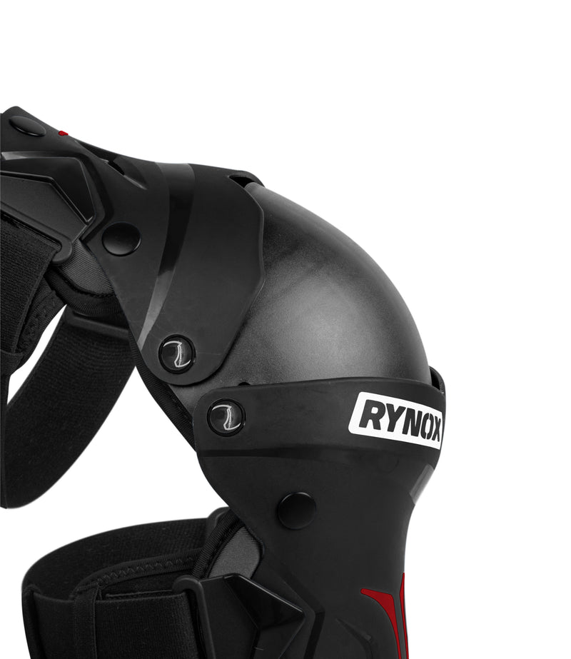 Rynox Bastion Bionic Knee Guards- BlackRed - Image 2