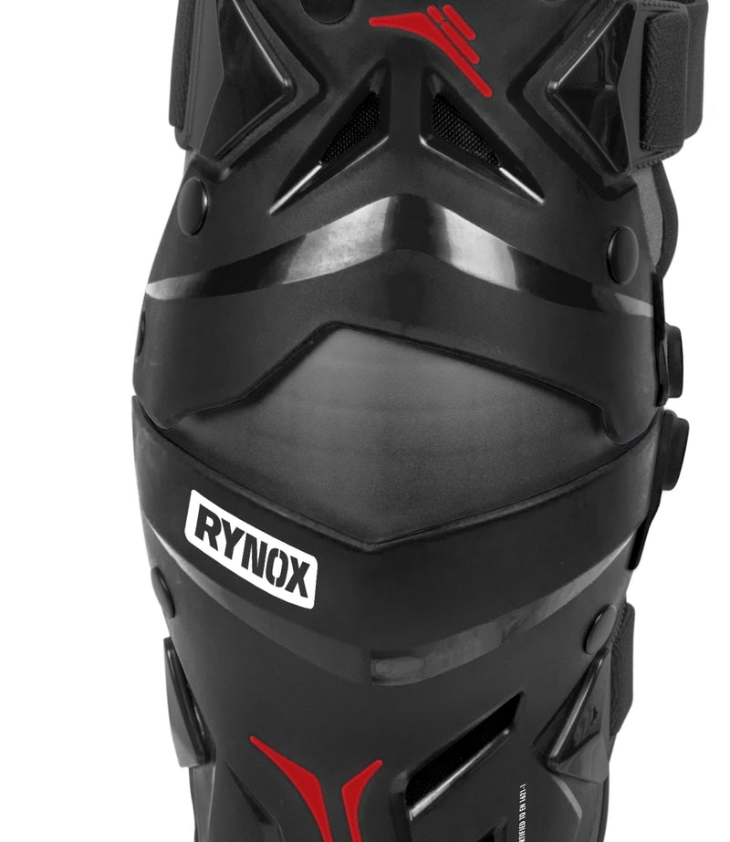 Rynox Bastion Bionic Knee Guards- BlackRed - Image 5