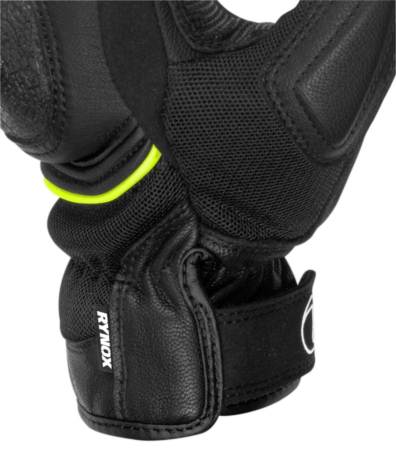 RYNOX TORNADO PRO 3 GLOVES – Black Hi-Viz Green - Image 8