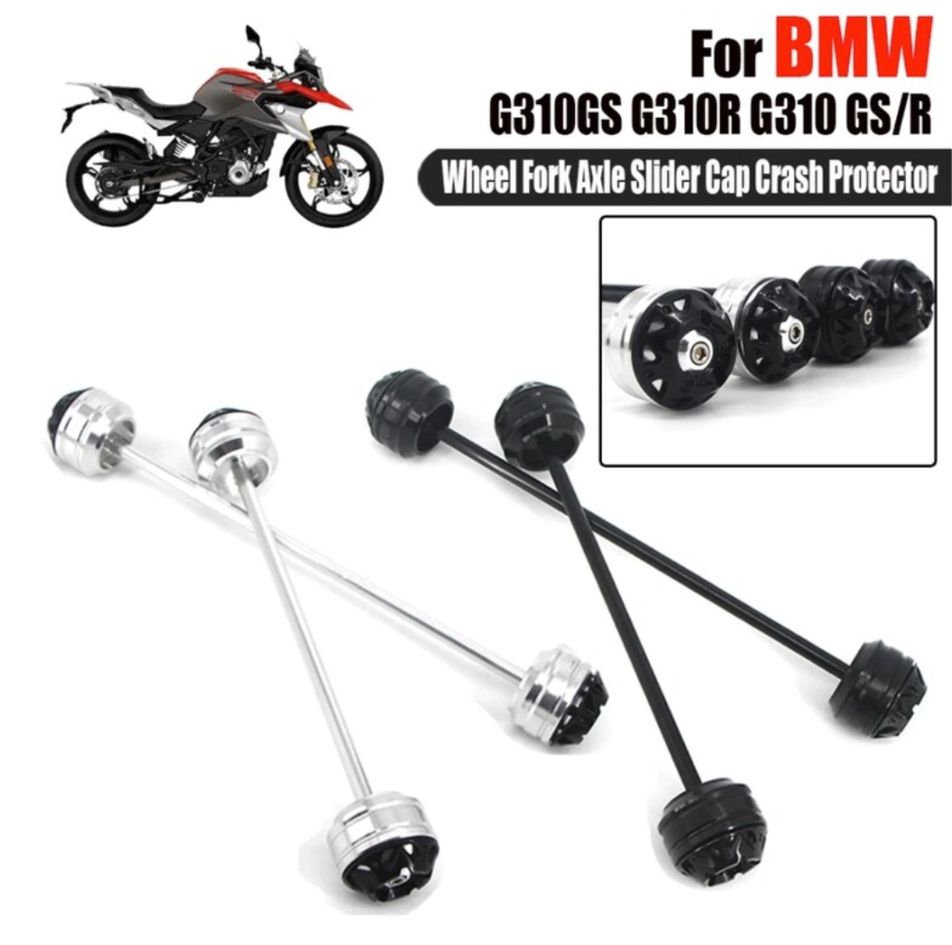 BMW ACCESSORIES INDIA FRONT & REAR AXLE SLIDER FORK WHEEL PROTECTION CRASH SPOOLS KIT FOR BMW G310GS / G310R