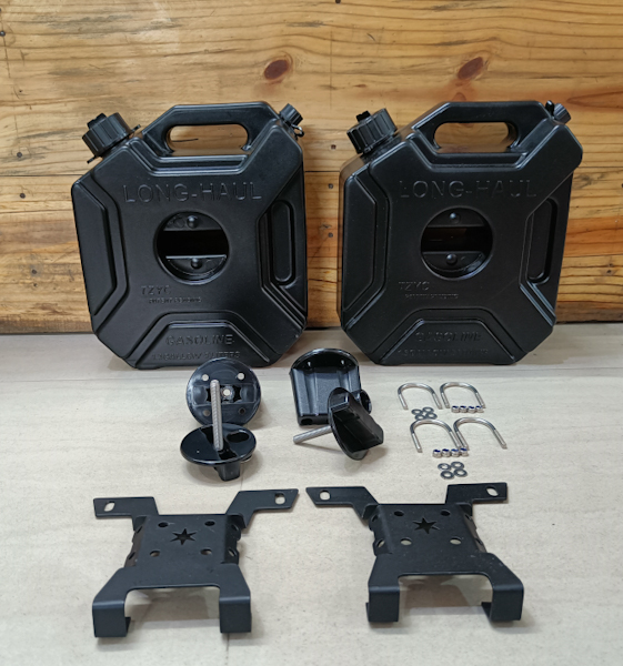 1 Pair Jerry Can Black 5Ltr+Himalayan Crux Jerry Can Mount 2021 Bs6