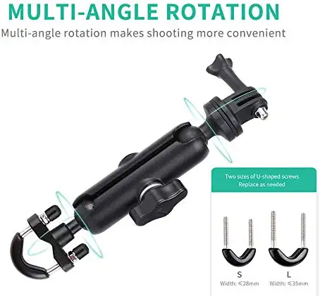 Action Camera Holder Handlebar Mount 360° - Image 2
