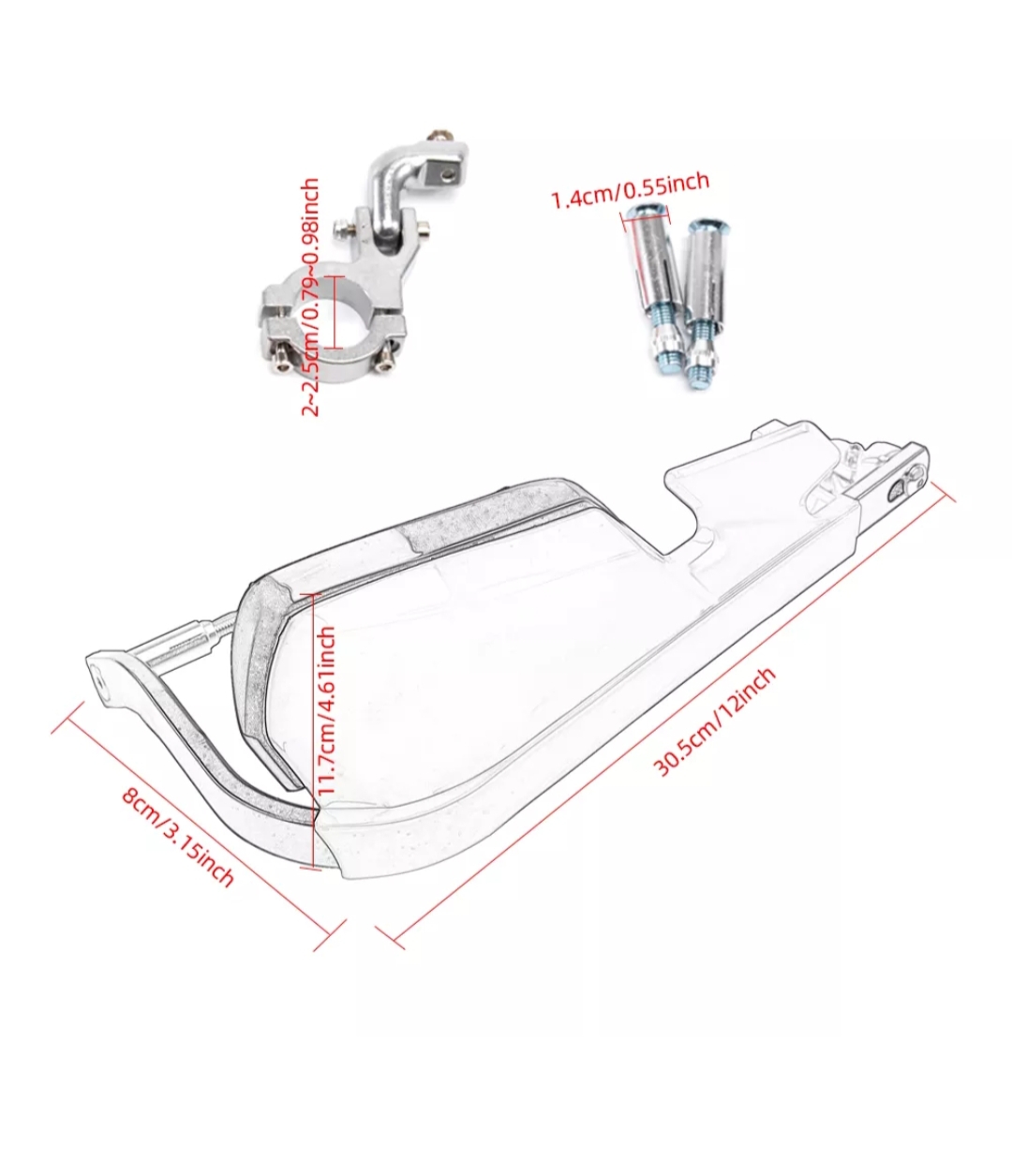 HAND GUARD HAND PROTECTOR WITH ALUMINIUM BRACE IMPORTED-UNIVERSAL - Image 2