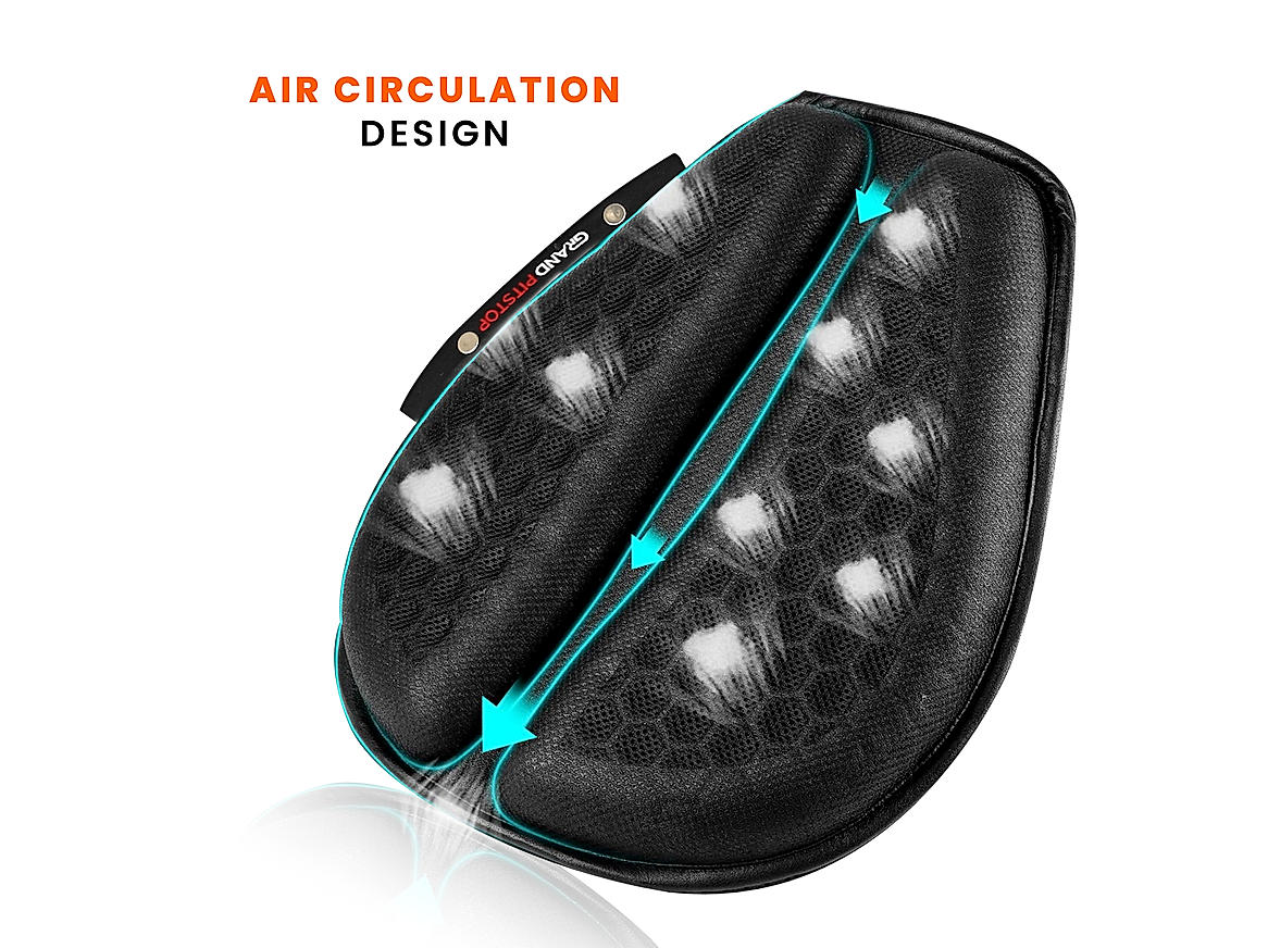 Motorcycle Honeycomb Air Gel Seat Cushion - Universal Fit & Breathable Design - Image 3