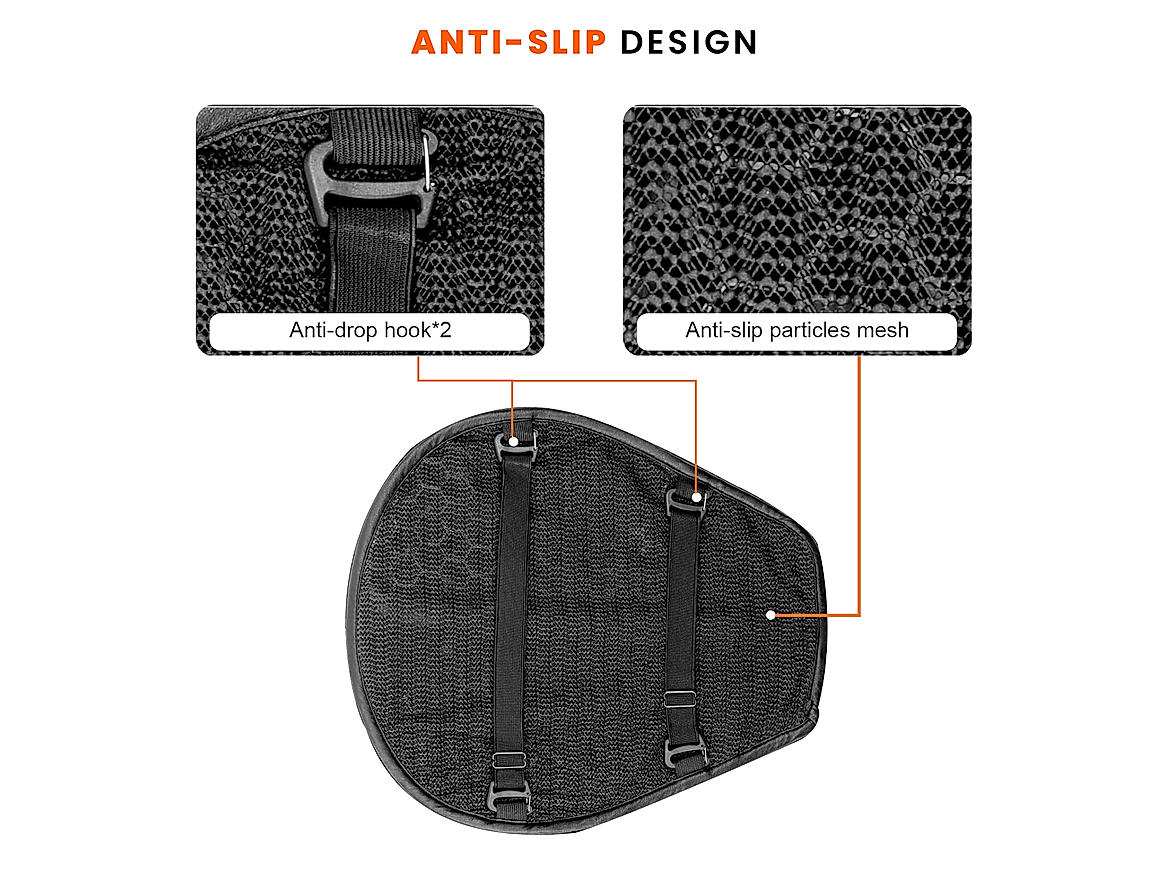 Motorcycle Honeycomb Air Gel Seat Cushion - Universal Fit & Breathable Design - Image 4