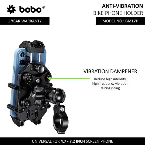 BOBO BM17 Anti-Vibration Bike / Cycle Phone Holder Motorcycle Mobile Mount - Image 3