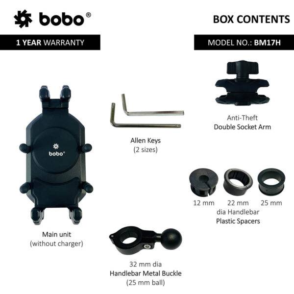 BOBO BM17 Anti-Vibration Bike / Cycle Phone Holder Motorcycle Mobile Mount - Image 5